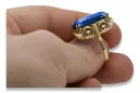 Vintage craft Ring Sapphire 14K Yellow gold vrc038y